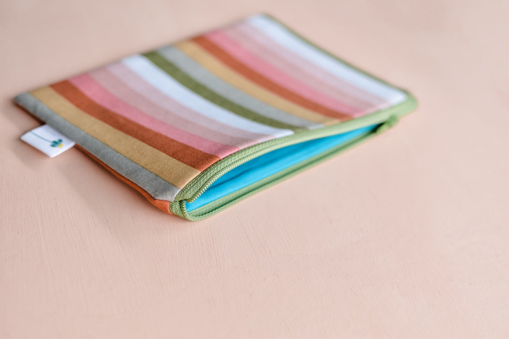 Sweet Rainbow Stripe Zipper Pouch